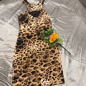 🌹 Lette • Sexy Animal Print Sleeveless Bobycon Mini Dress
